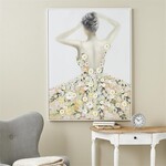 UMA Enterprises 11890  Multi Colored Woman Framed Wall Art w/3D Daisy Flowers 36x2x47