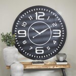UMA Enterprises 12261  Black Distressed Wood Wall Clock 59"D