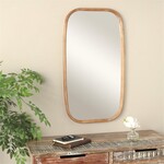 UMA Enterprises 39237  Minimalistic Wall Mirror w/Natural Wood Grain  22x2x40