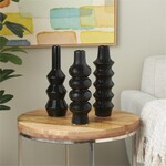 UMA Enterprises 46239  Black Ceramic  Vase  3x11