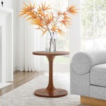 modway EEI-6573-WAL  Lina Round Wood Side Table  18x18x20