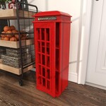 UMA Enterprises 95827  Vintage Red Wood Telephone Booth Cabinet 11x9x30