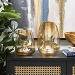 UMA Enterprises 97517L  Gold Iridescent Glass Vase 11H LARGE