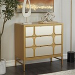 UMA Enterprises 83036  Gold Wood Cabinet w/Mirrored Front 32x16x32