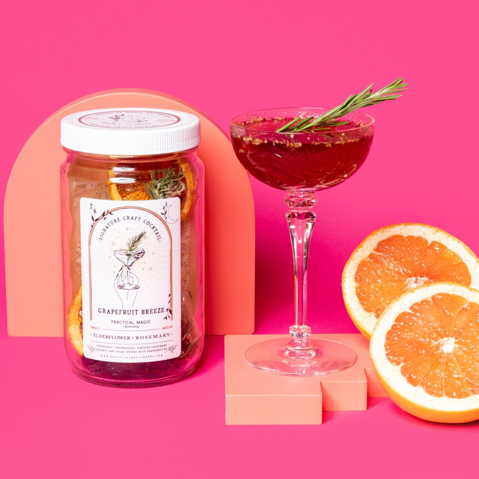Practical Magic Apothecary Grapefruit Breeze Elderflower & Rosemary Craft Cocktail Small
