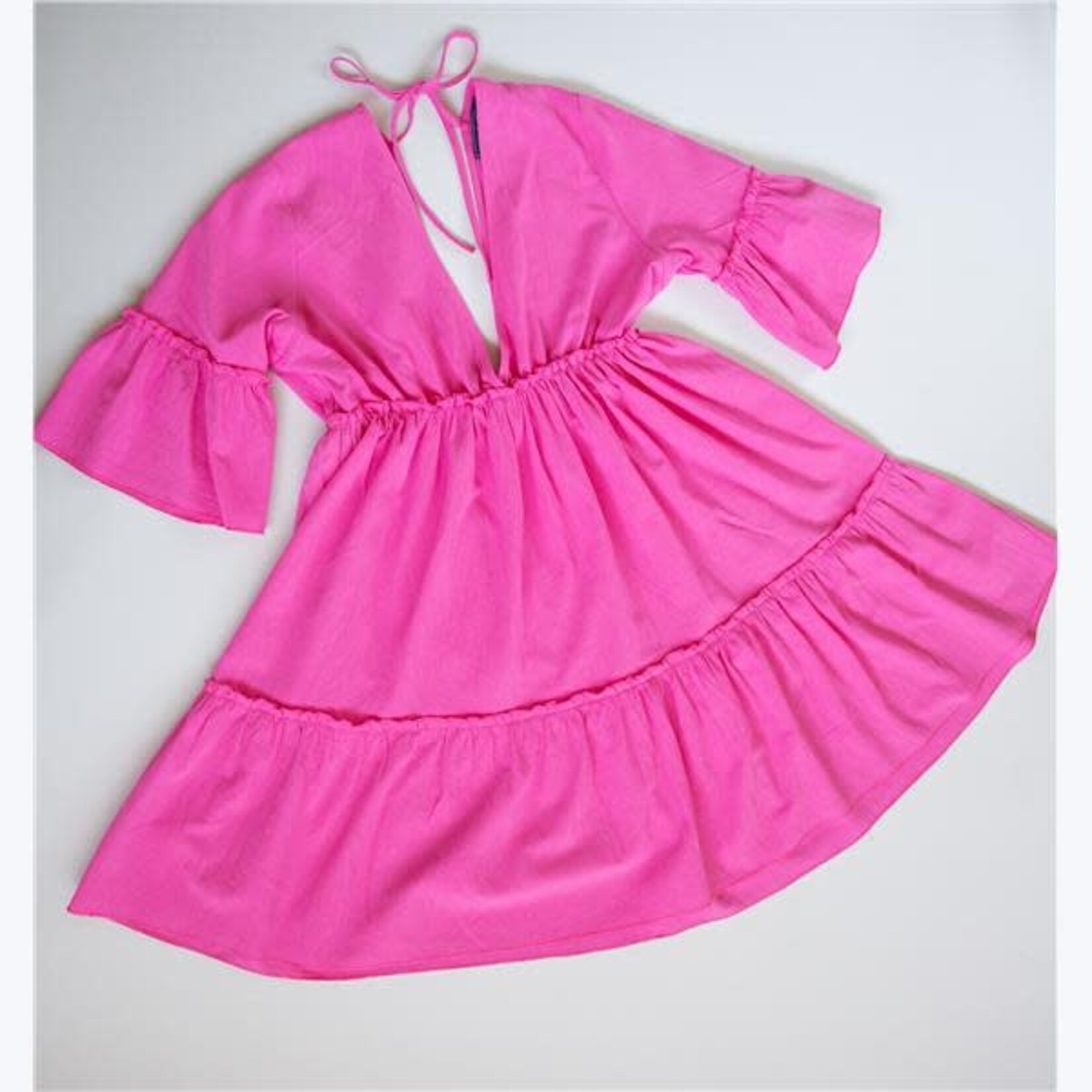 Young Incorporated Pink Ruffle Mini Dress X-Large