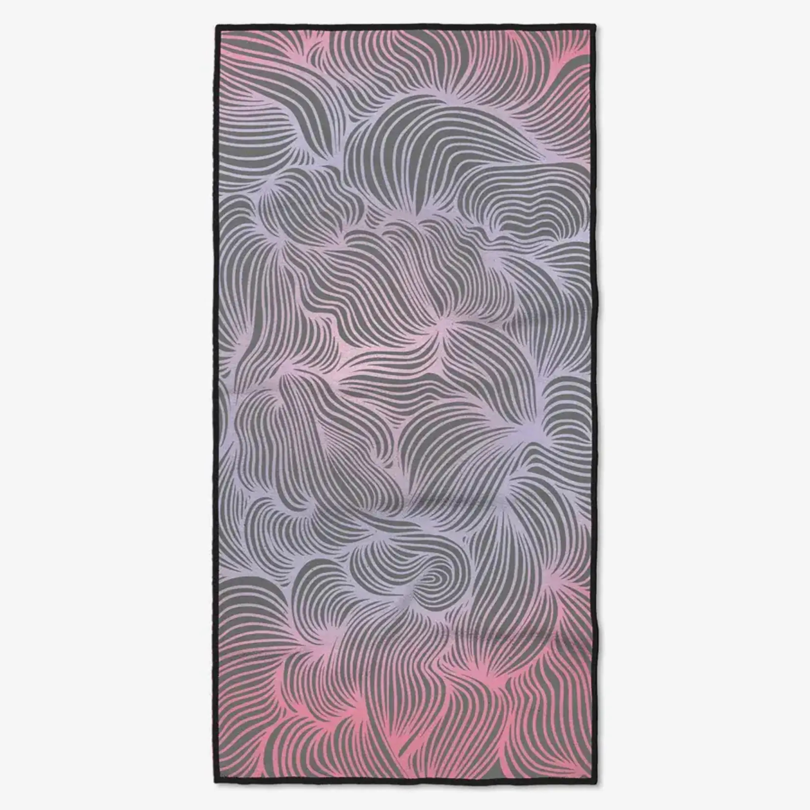 Geometry.Home Pink Vibrations Geometry Fitness Towel