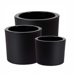 Canpol Manufactoring Ltd Thick Cylinder Glass Vase 5.5x5.5 Matte Black Made in Poland