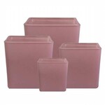 Canpol Manufactoring Ltd Square Glass Vase 4x4x4 Matte Pink