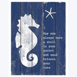 Young Incorporated Wood Seahorse Wall Plaque