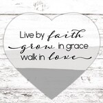 Young Incorporated Wood Live By Faith Wall Plaque