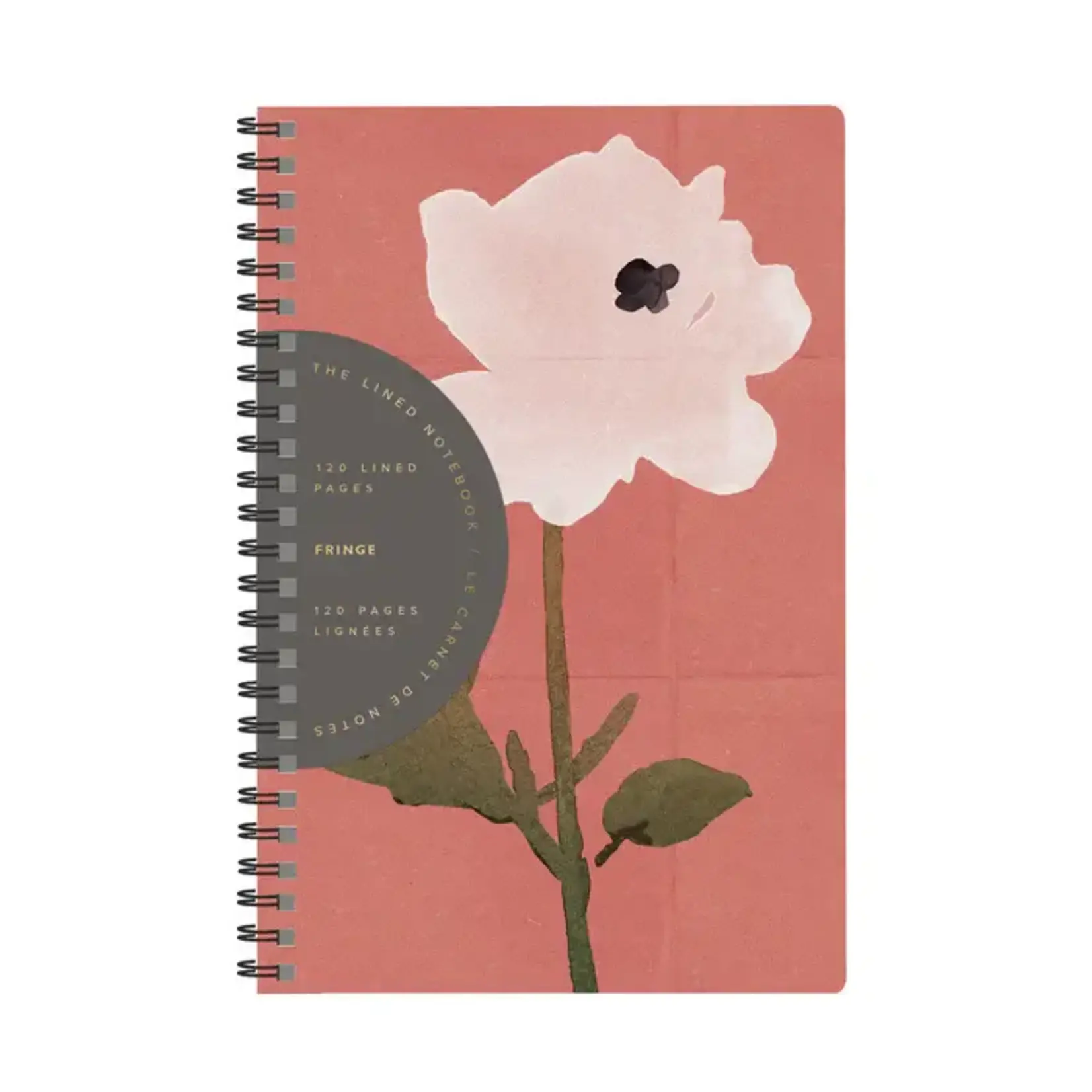 Fringe Studio White Flower Slim Paperback Spiral Journal