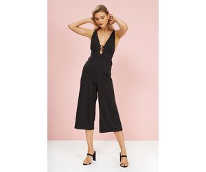 plunge front jumpsuit