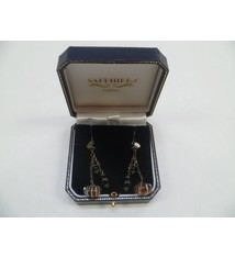 TIGER BEAD ONYX DANGLE EARRINGS