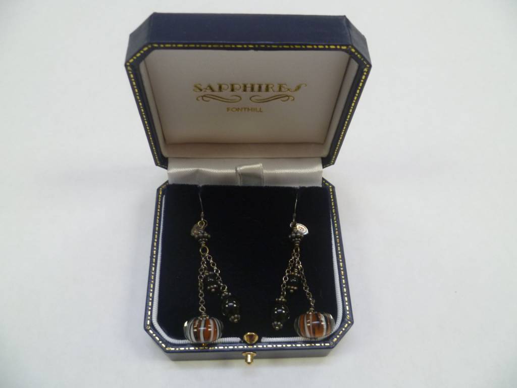 Earrings Tiger Bead