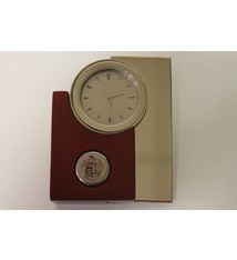 Rosewood and Silver Tower Clock (18E-S)
