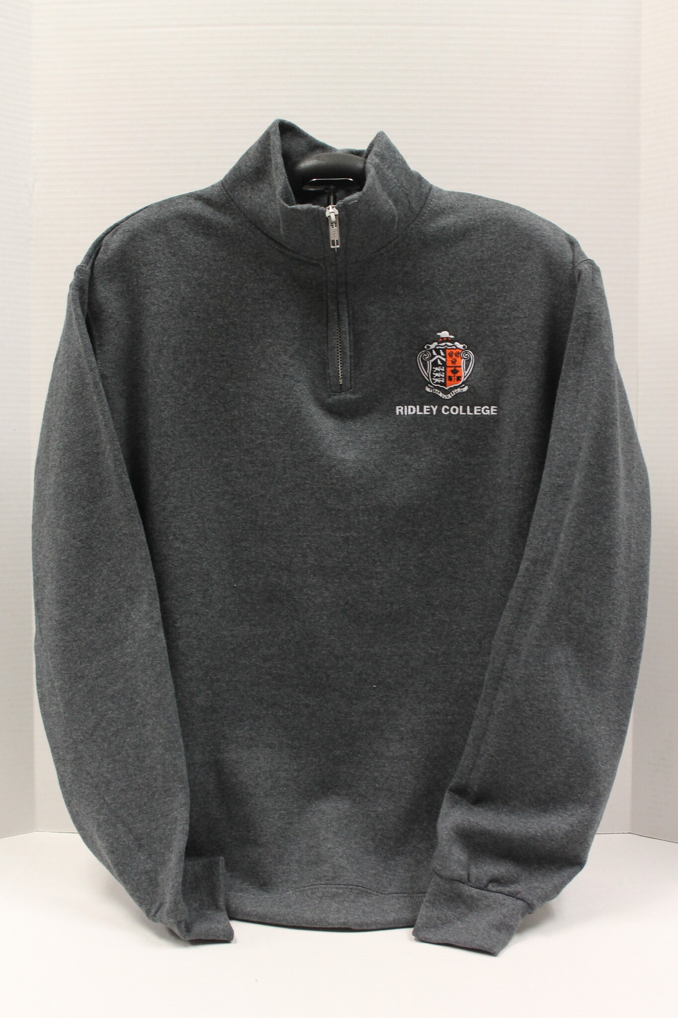 1/4 Zip Sweatshirt With Crest - Ridley College's Campus Store