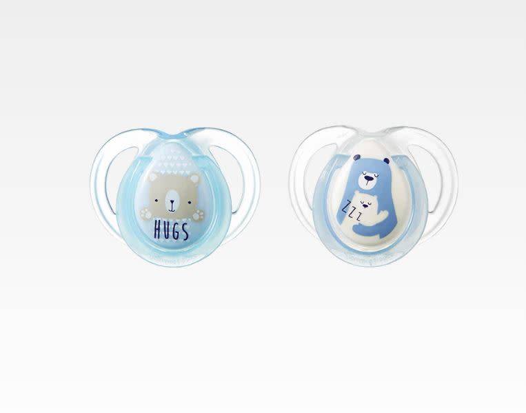 Tommee Tippee Tommee Tippee Closer To Nature Night Time Soother (2Pk)