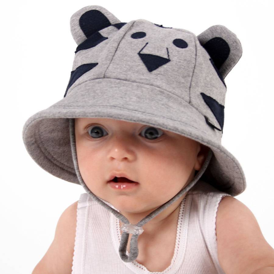 baby hat with strap