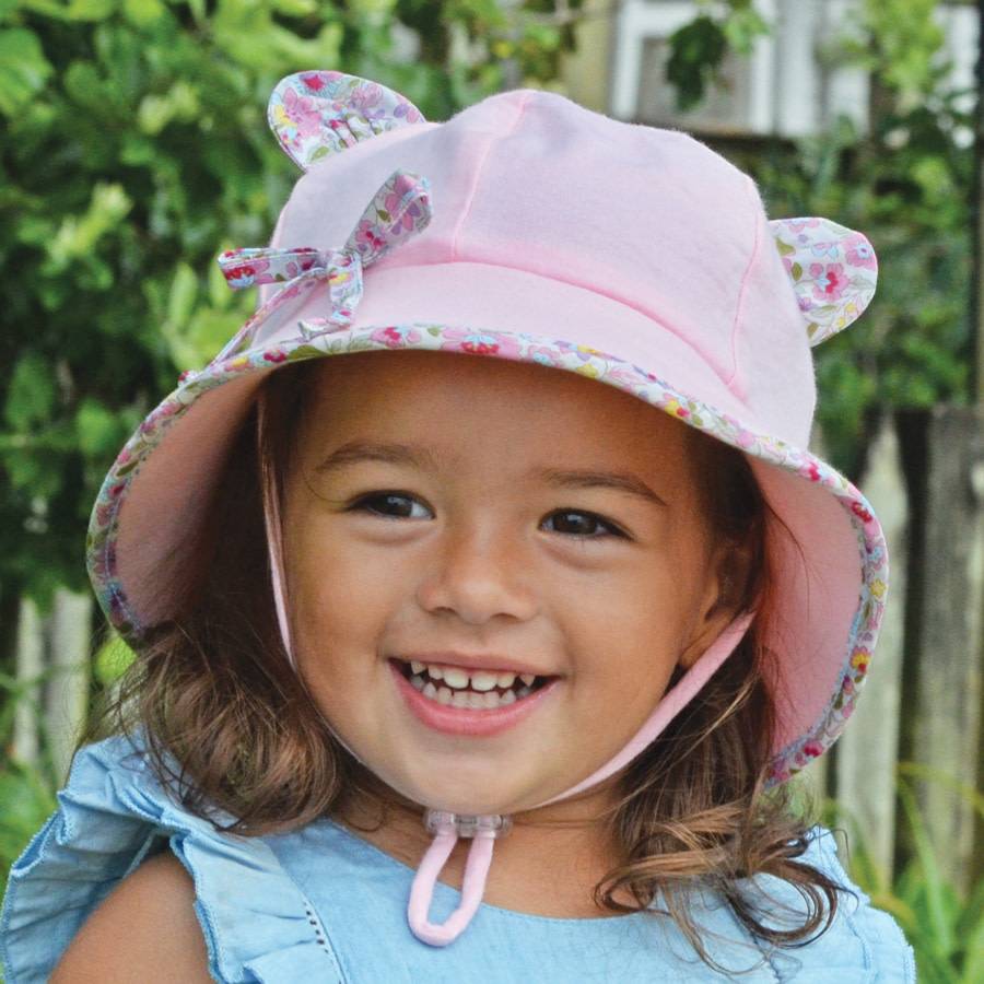 baby bucket hat with strap