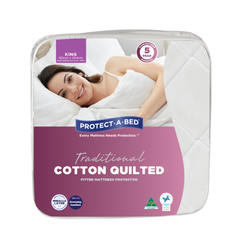 Protect-A-Bed Protect-A-Bed Cotton Quilted Fitted Waterproof Mattress Protector