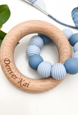 OneChewThree OneChewThree Beehive Silicone and Beech Wood Teether