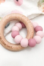 OneChewThree OneChewThree Beehive Silicone and Beech Wood Teether