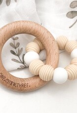 OneChewThree OneChewThree Beehive Silicone and Beech Wood Teether