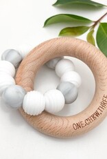 OneChewThree OneChewThree Beehive Silicone and Beech Wood Teether