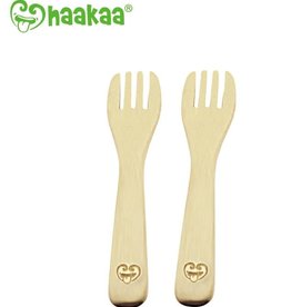 Haakaa Haakaa Natural Bamboo Kids Fork- Pack of 2