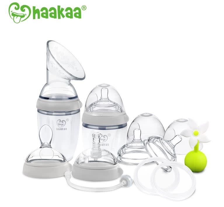 Haakaa Haakaa Generation 3 Premium Silicone Breast Pump and Baby Bottle Pack