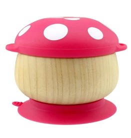 Haakaa Haakaa Wooden Mushroom Bowl with Suction Base