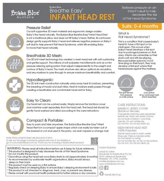 bubba blue infant headrest