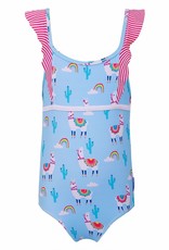 Sun Emporium Sun Emporium Girls One-Piece Swimsuit Bahama Llama  Print