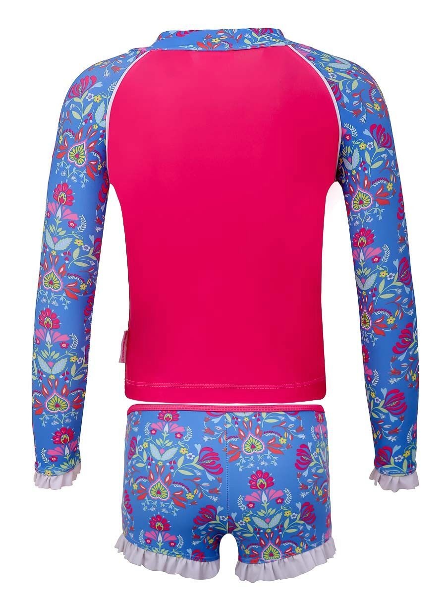 Sun Emporium Sun Emporium Girls Zip Swim Jacket Long Sleeve & Boyleg Set Frida Print