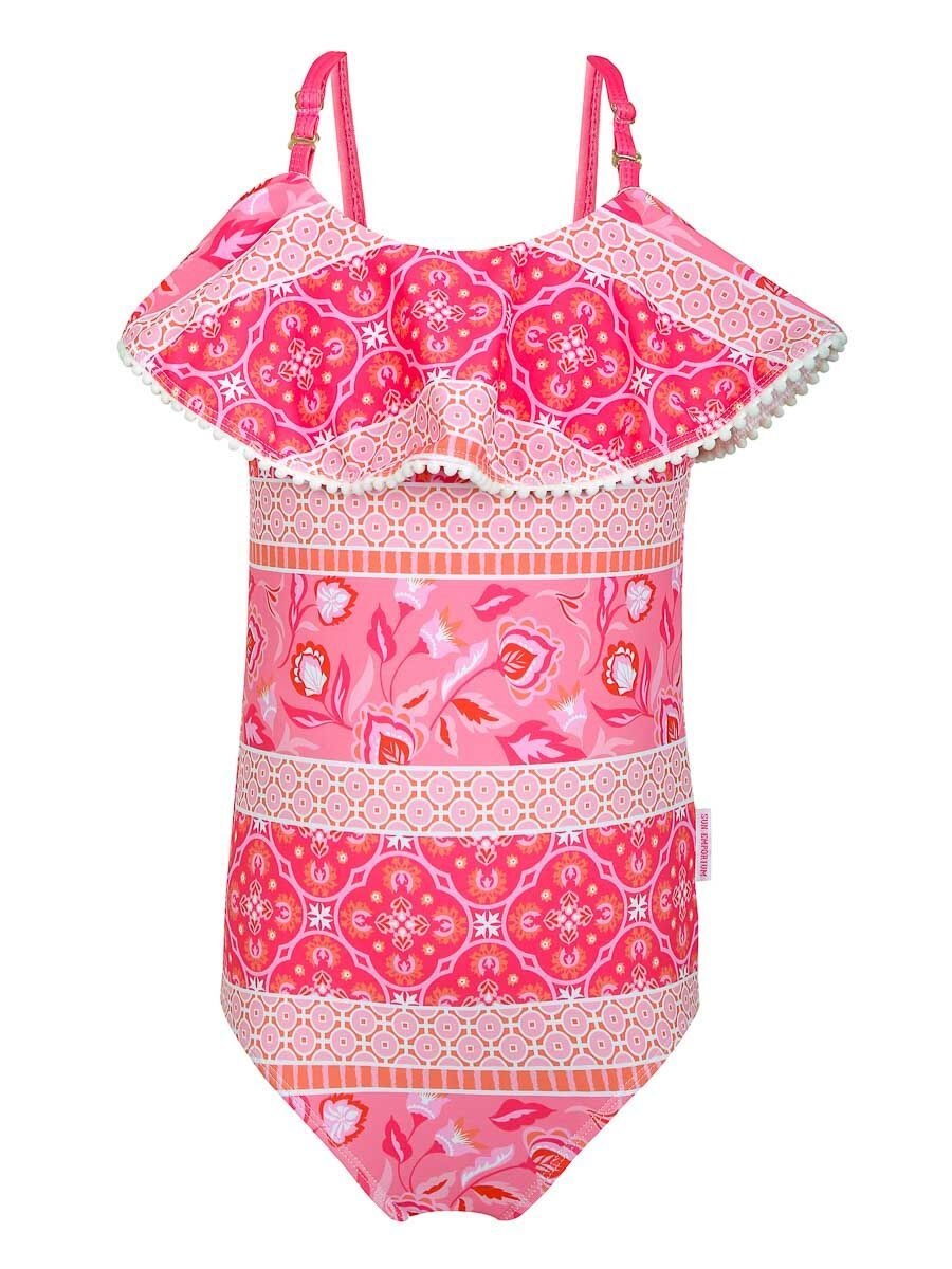 pom pom one piece swimsuit