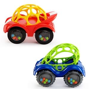 Oball Oball Rattle & Roll Cars Blue and Red