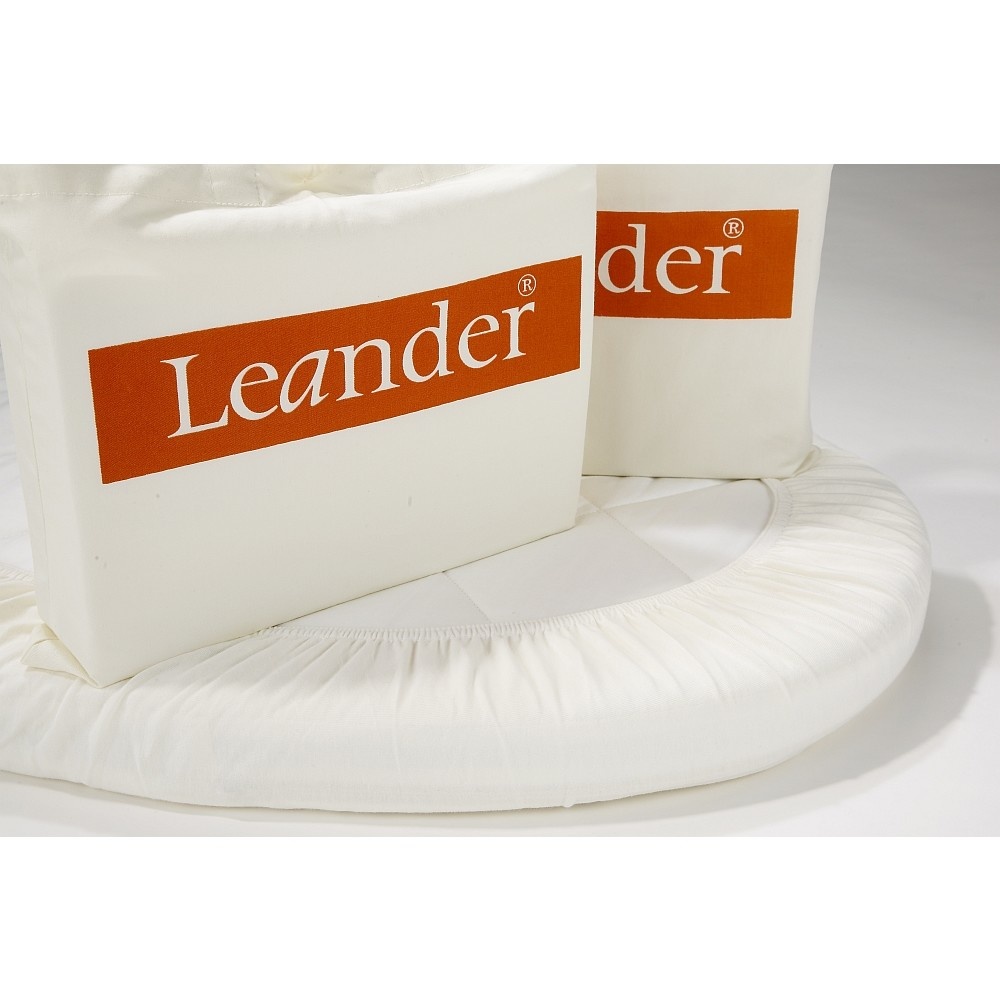 Leander Leander Organic Fitted Sheet x2 Snow White