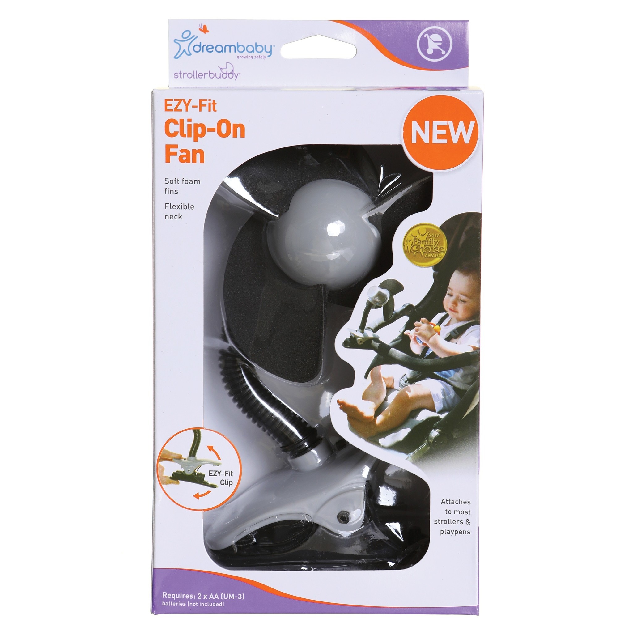 Dreambaby Ezy-Fit Clip-On Fan - Sweet Lullabies