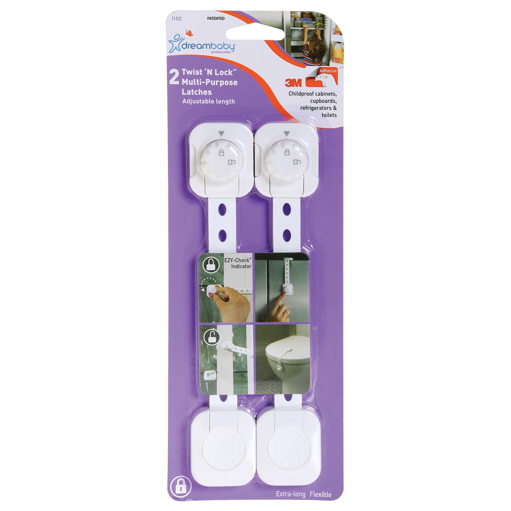 Dreambaby Dreambaby Twist 'N Lock Multi-Purpose Latch 2 Pack