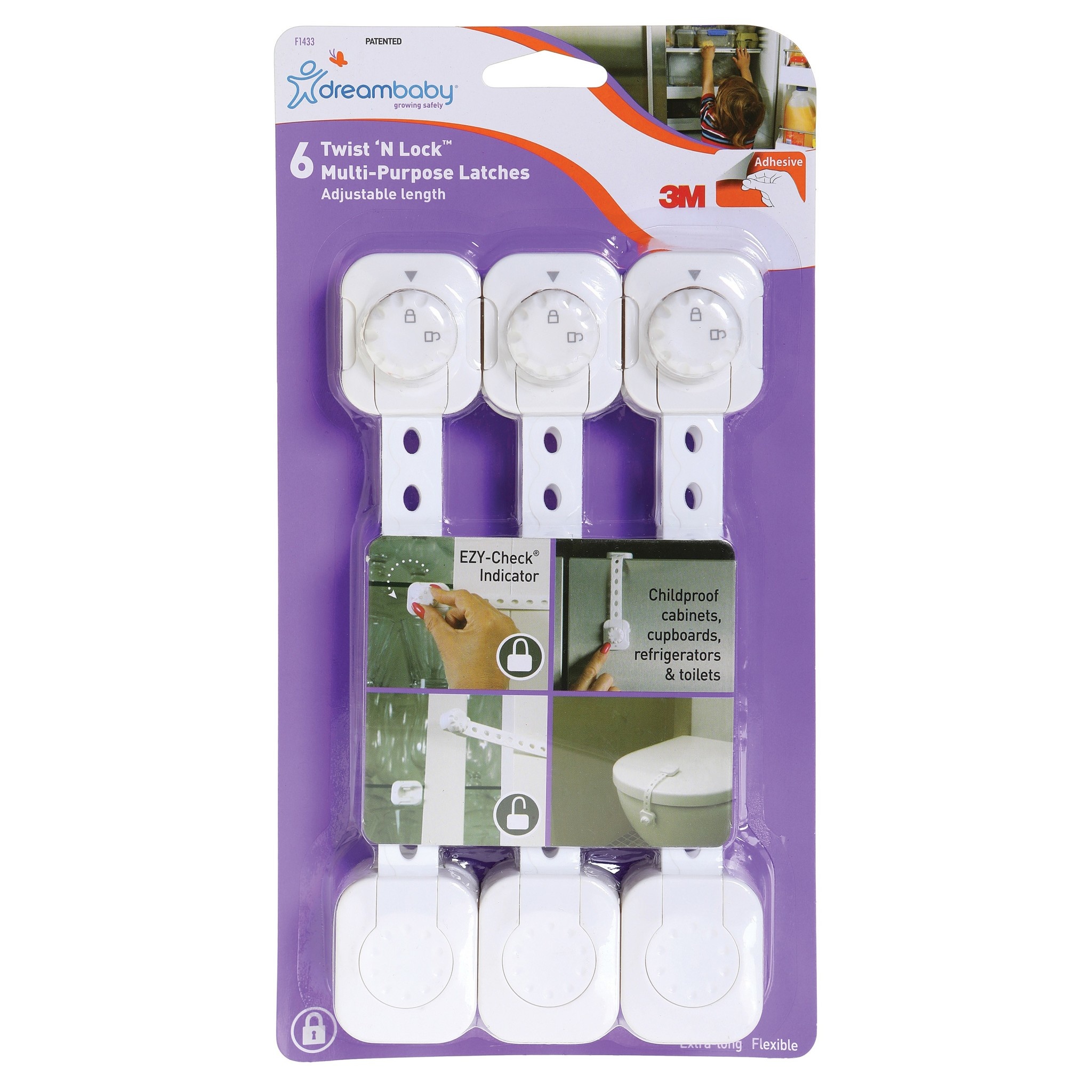 Dreambaby Dreambaby Twist 'N Lock Multi-Purpose Latch 6 Pack