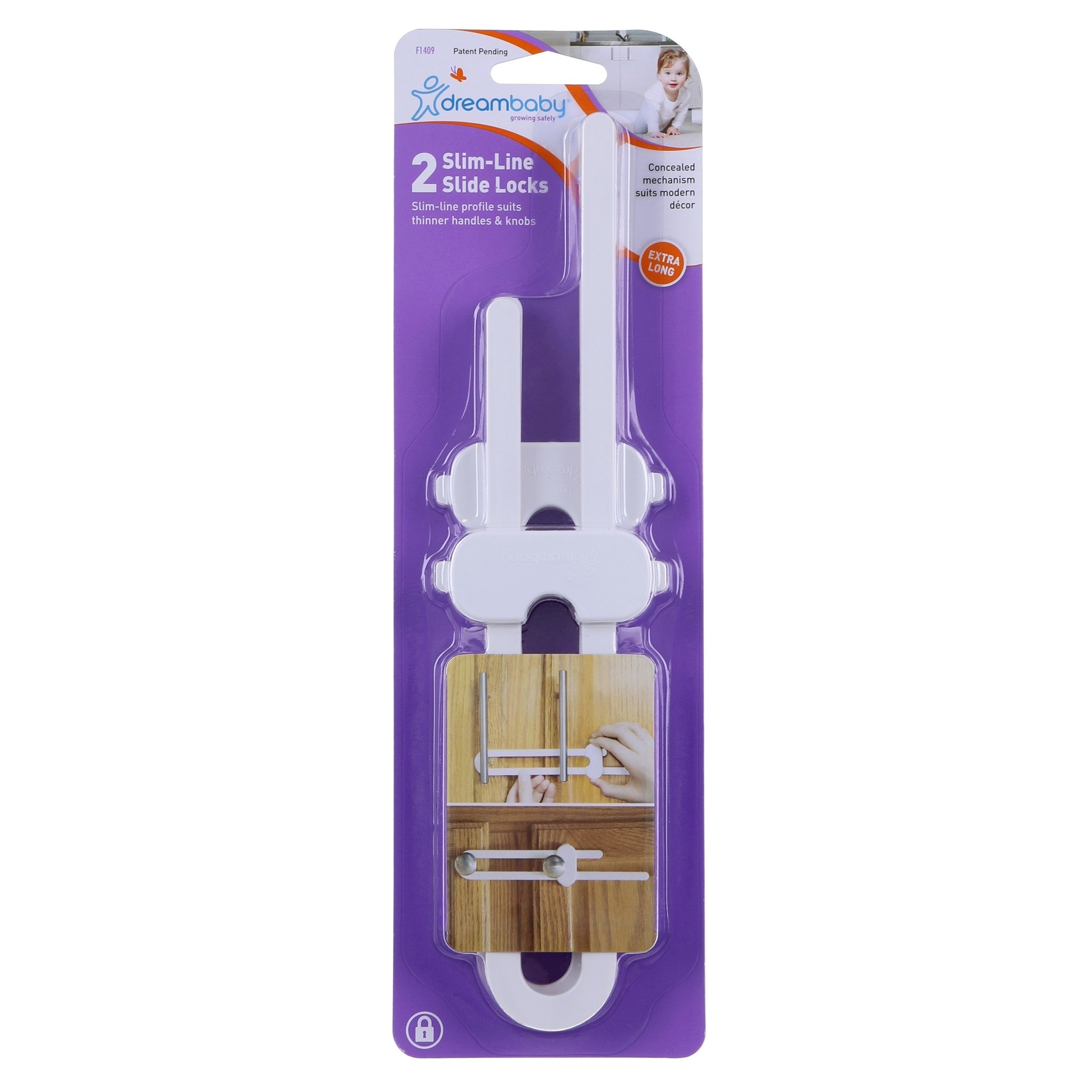 Dreambaby Dreambaby Slim-Line Slide Lock 2Pk