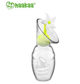Haaka Haakaa 100ml Generation 1 Silicone Breast Pump (Non-Suction Base) & White Flower Stopper Gift Box