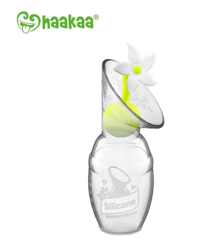 Haakaa Haakaa 100ml Generation 1 Silicone Breast Pump (Non-Suction Base) & White Flower Stopper Gift Box