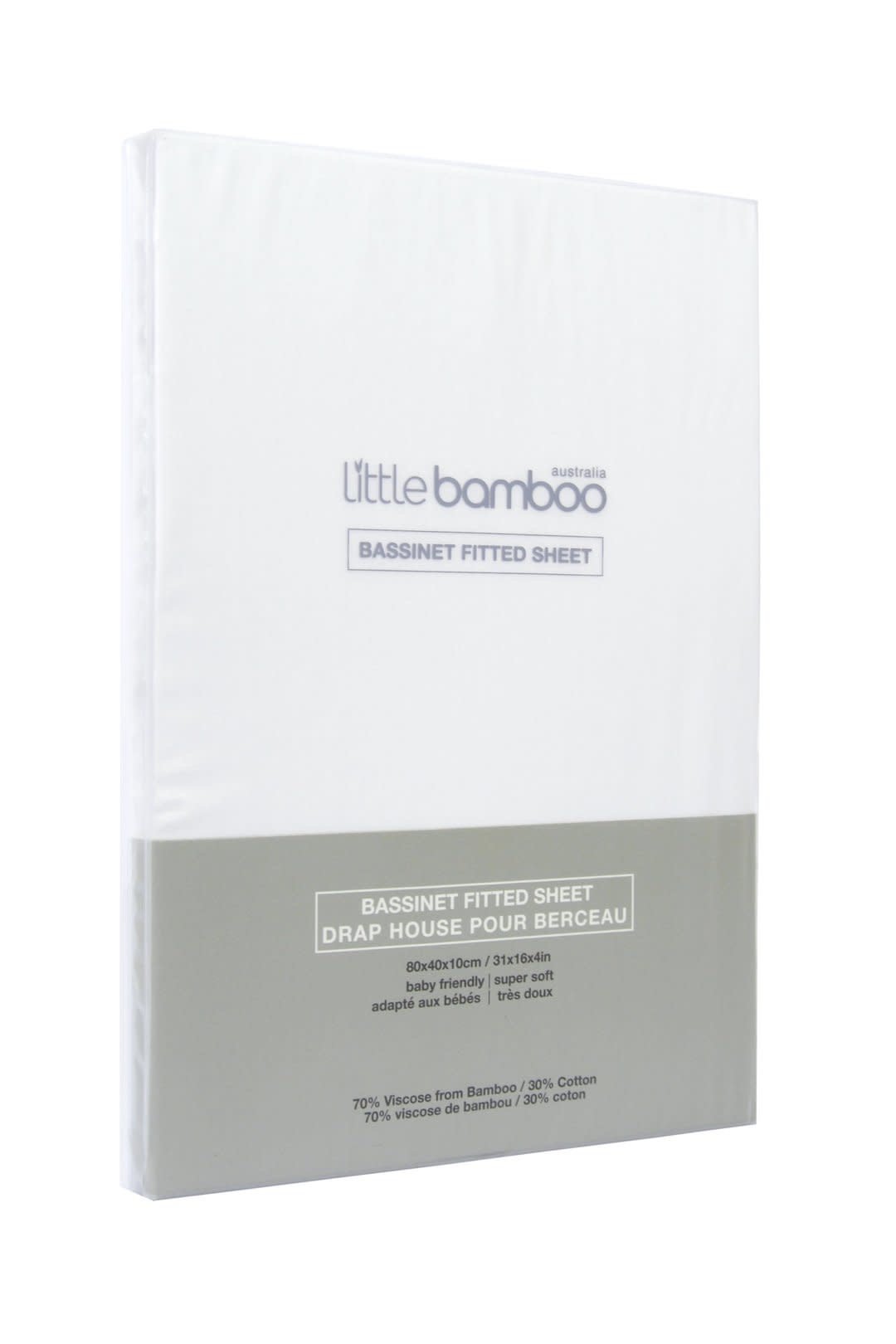 Little Bamboo Little Bamboo Bassinet Fitted Sheets - 80x40x10cm