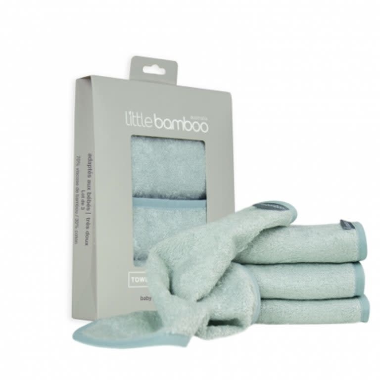 Little Bamboo Little Bamboo Towelling Wash Cloths 3 Pack