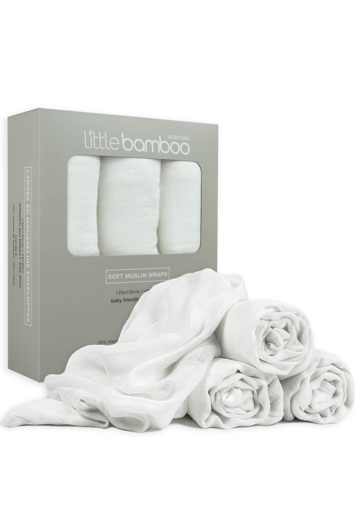 Little Bamboo Little Bamboo Muslin Wraps - 3 Pack