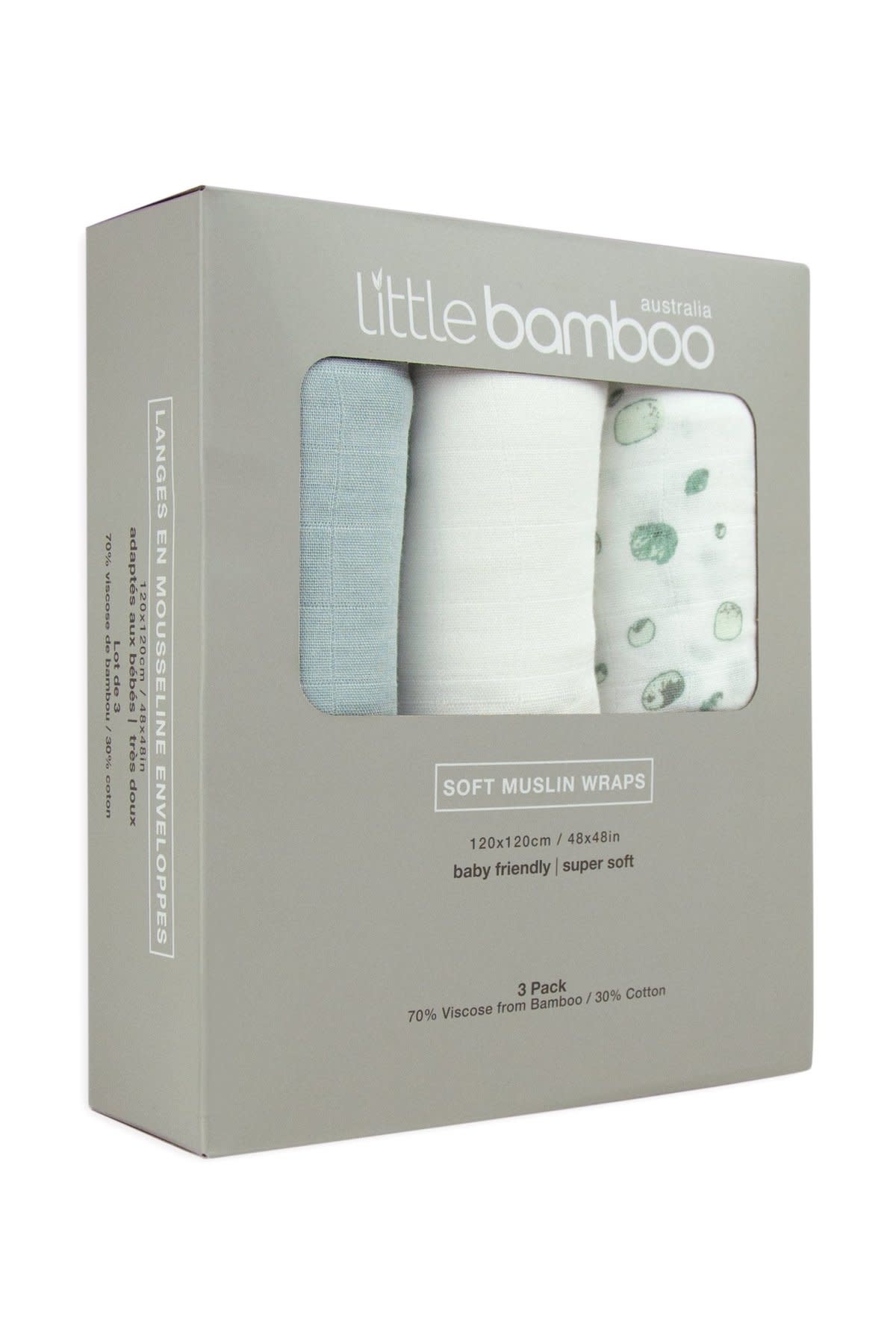 Little Bamboo Little Bamboo Muslin Wraps - 3 Pack