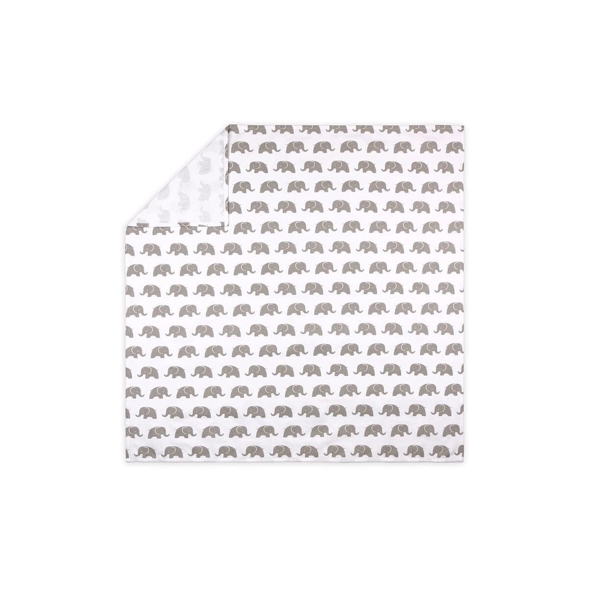 Little Haven Little Haven Grey Elephant 3Pk Brushed Cotton Wraps