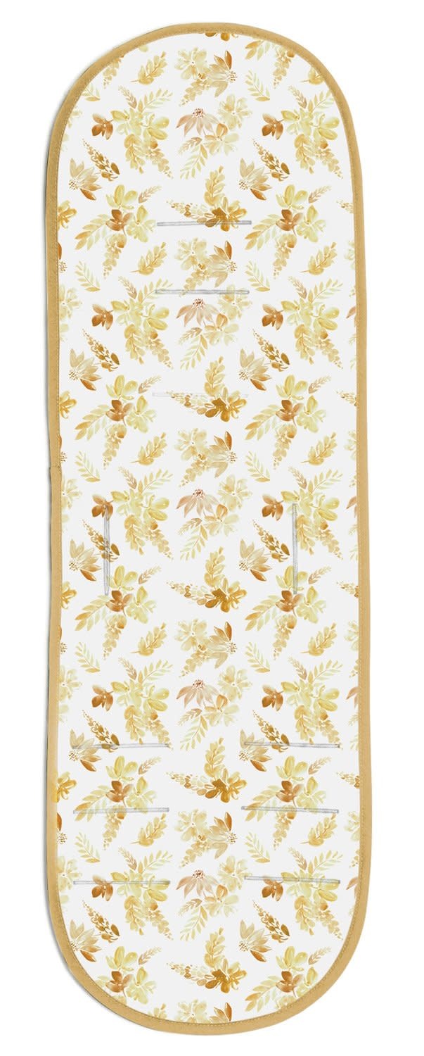 The Somewhere Co The Somewhere Co Mustard Floral Pram Liner